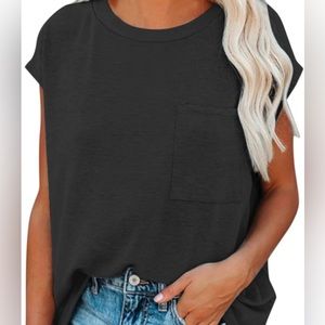 MIROL Women's Charcoal Short Sleeve Tunic Tops Basic Loose Casual Tee Size XXL
